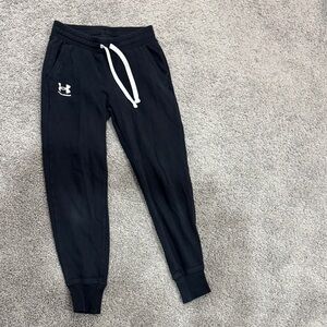 Under Armour woman Black Sweatpants with White Drawstring